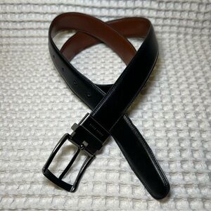 Perry Ellis Leather Belts Black and Brown with Sleek Metal Buckles‎